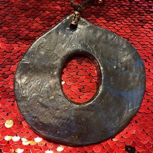 Unique Handmade One of a Kind  Black Pendant Necklace